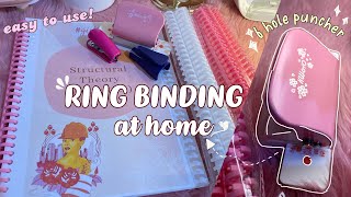 ring binding at home how i organize my notes using kwtrio 6hole puncher  shopee finds [upl. by Finlay]