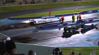 Jet Dragster crash Perth Motorplex 30112013 [upl. by Reba790]