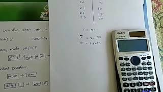 Calculating Standard deviation with given frequency using calculator [upl. by Kan534]