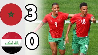 Morocco vs Iraq 🇮🇶  3 0   Extеndеd Highlights  All Goals  Olympic Games [upl. by Nigem41]