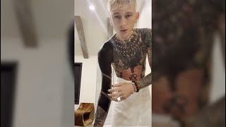 Machine Gun Kelly shares bloody behindthescenes look at blackout tattoo process [upl. by Sad]