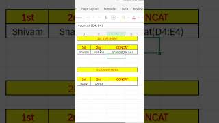 HOW TO USE CONCAT FORMULA IN EXCEL excelhacks exceltech exceltutorial exceltricks excel [upl. by Georgetta]