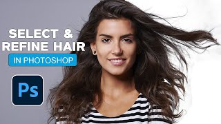 The EASY Way To Select amp Refine Hair In Photoshop 2024 3 mint class [upl. by Euphemie]