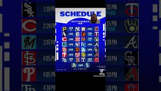 MLB baseball schedule for Saturday September 28 [upl. by Adanar310]