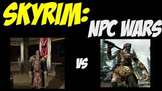 Skyrim NPC War  The Emperor vs Giant [upl. by Esor]