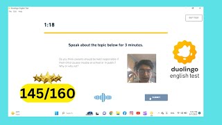 I scored 145 in duolingo English test practice  Duolingo English test [upl. by Annoiek]