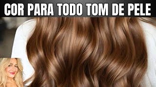 ESSA COR DE CABELO COMBINA COM TODO TOM DE PELE E COMO COBRIR CABELOS BRANCOS [upl. by Boeschen]