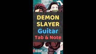 Kamado Tanjiro No Uta Guitar Tab Notes  Demon Slayer [upl. by Enimzaj951]