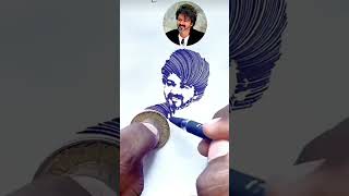 Thalapathi vijay 🔥🔥🔥coin 🪙 drawing [upl. by Esom265]