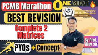 2 ONE SHOT Revision Matrices Maths1 PYQs amp Exercises newindianera [upl. by Anipsed]