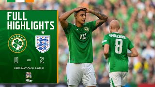 HIGHLIGHTS  Ireland 02 England  UEFA Nations League [upl. by Kung]