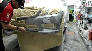 wwwtouchuppaintscomau sanding preparation of a vehicle bumper bar part 1 [upl. by Esinahs]