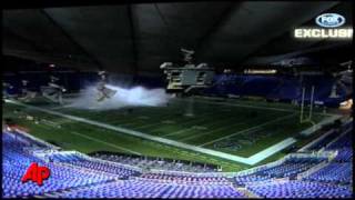 Raw Video Snow Causes Metrodome Roof Collapse [upl. by Maxfield]