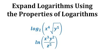 Ex 1 Expand Logarithmic Expressions [upl. by Hamish]