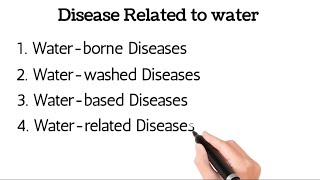 What are the Diseases related to water  4 Diseases of water and its differences microbiology [upl. by Bowler]