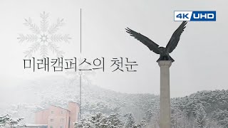 연세대학교 미래캠퍼스의 첫눈❄4K [upl. by Pownall]