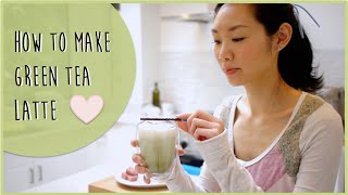 How to make Green Tea Matcha Latte  Simple Recipe [upl. by Elyak]