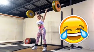 FUNNY MOMENTS OF WOMEN AT THE GYM 😂 AVOID GYM INJURY TUTORIAL [upl. by Lipps]