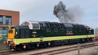 DELTIC AND CLASS 40 At York With Two Deltic ENGINE START UPS 55022 amp 40023  261123 [upl. by Aid424]