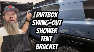 Swingout shower tent bracket  Dirtbox [upl. by Eizeerb]