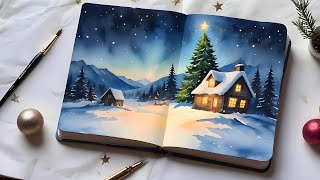 What I Learned from Painting Snowy Landscapes with Watercolors  ASMR [upl. by Haskins]