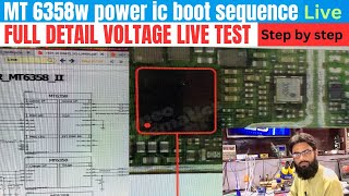 MT6358w power ic boot sequence  live testing voltage step by step full detail  buck voltage test [upl. by Arawaj247]