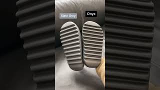 Yeezy Slide Onyx vs Slate Grey 🩴 nhype yeezy yeezyslides kanyewest porównanie camparison fyp [upl. by Kalman]