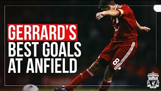 Steven Gerrards BEST GOALS at Anfield  Longrange rockets solo runs freekicks [upl. by Munt]