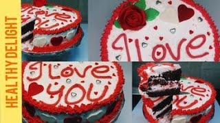 Valentine’s Day special cake Recipe  By Healthy Delight [upl. by Prudhoe]