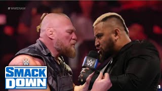 WWE SmackDown Highlights Brock Lesnar returns to WWE 2024 and attacks Solo Sikoa 😱 [upl. by Aivin]