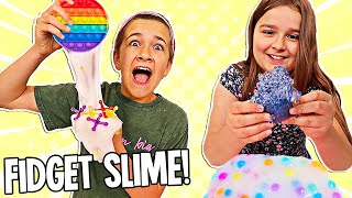 LAST TO STOP Adding FIDGETS To SLIME Wins SATISFYING  JKREW [upl. by Phenice]