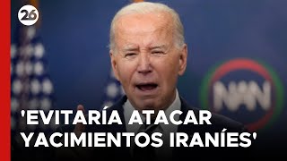 BIDEN afirma que si fuera ISRAEL NO ATACARÍA YACIMIENTOS PETROLÍFEROS IRANÍES [upl. by Otrebron878]