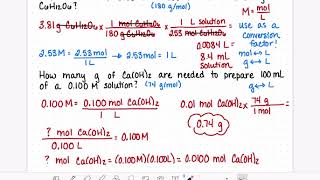 101 Calculating and using molarity [upl. by Maer]