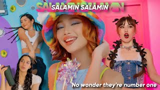 BINI Salamin Salamin Official Music Video REACTION [upl. by Rutger]