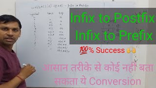 Infix to Postfix and Infix to Prefix Conversion Using Stack  Data Structure  OmvirSir [upl. by Eniladam546]