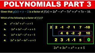 POLYNOMIAL PART 3 HOW TO USE THE SYNTHETIC METHOD TO FIND THE REMAINDER WASSCE BOARD EXAMS JAMB [upl. by Ingold734]