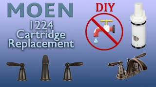 Moen 1224 Cartridge Replacement DIY Fixing your leaking faucet [upl. by Yemrej]