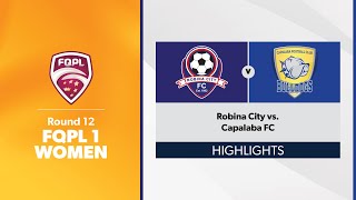 FQPL 1 Women Round 12  Robina City vs Capalaba FC Highlights [upl. by Alyos357]