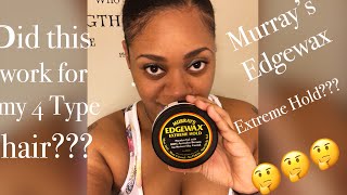 Sleek Low Puff on Natural Hair  Murrays Edgewax Review [upl. by Disini]