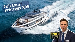 Princess X95 full tour this is what i call a yacht 🤩🤩🤩 princessyachts princessyacht boats [upl. by Pownall172]