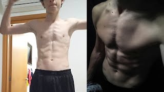 EVOLUÇÃO APÓS 1 ANO DE ACADEMIA ECTOMORFO 53KG72KG [upl. by Ahsieker]