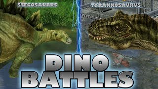 DINO BATTLES  Stegosaurus vs Tyrannosaurus [upl. by Eitnom]