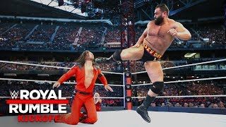 Rusev batters Shinsuke Nakamura in US Title Match Royal Rumble 2019 Kickoff [upl. by Giannini]