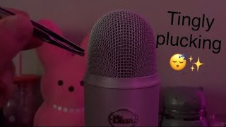 ASMR Tingly tweezer plucking sounds [upl. by Ahsinal]