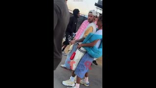 Justin Bieber KISSES Jaden Smith on the cheeks at Coachella 2024 shorts [upl. by Delfeena]