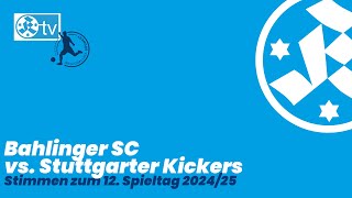 12 Spieltag Regionalliga Südwest 202425 Stimmen Bahlinger SC  Stuttgarter Kickers [upl. by Deryl588]