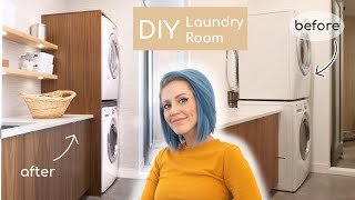 MODERN DIY Laundry Room Makeover [upl. by Ormiston403]