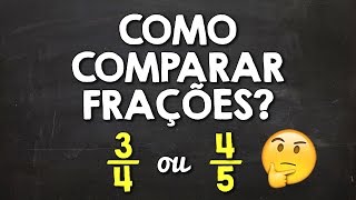 Como Comparar Frações Super Rápido Sem precisar Calcular o MMC [upl. by Liag521]