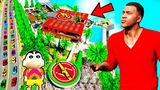 Franklin Upgrading NEW TRILLIONAIRE SECRET HOUSE in GTA 5  SHINCHAN and CHOP [upl. by Weisler311]