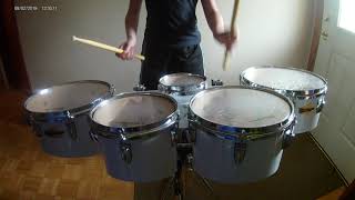 Jig 2  Drumline Cadence  Quad Drums [upl. by Adam]